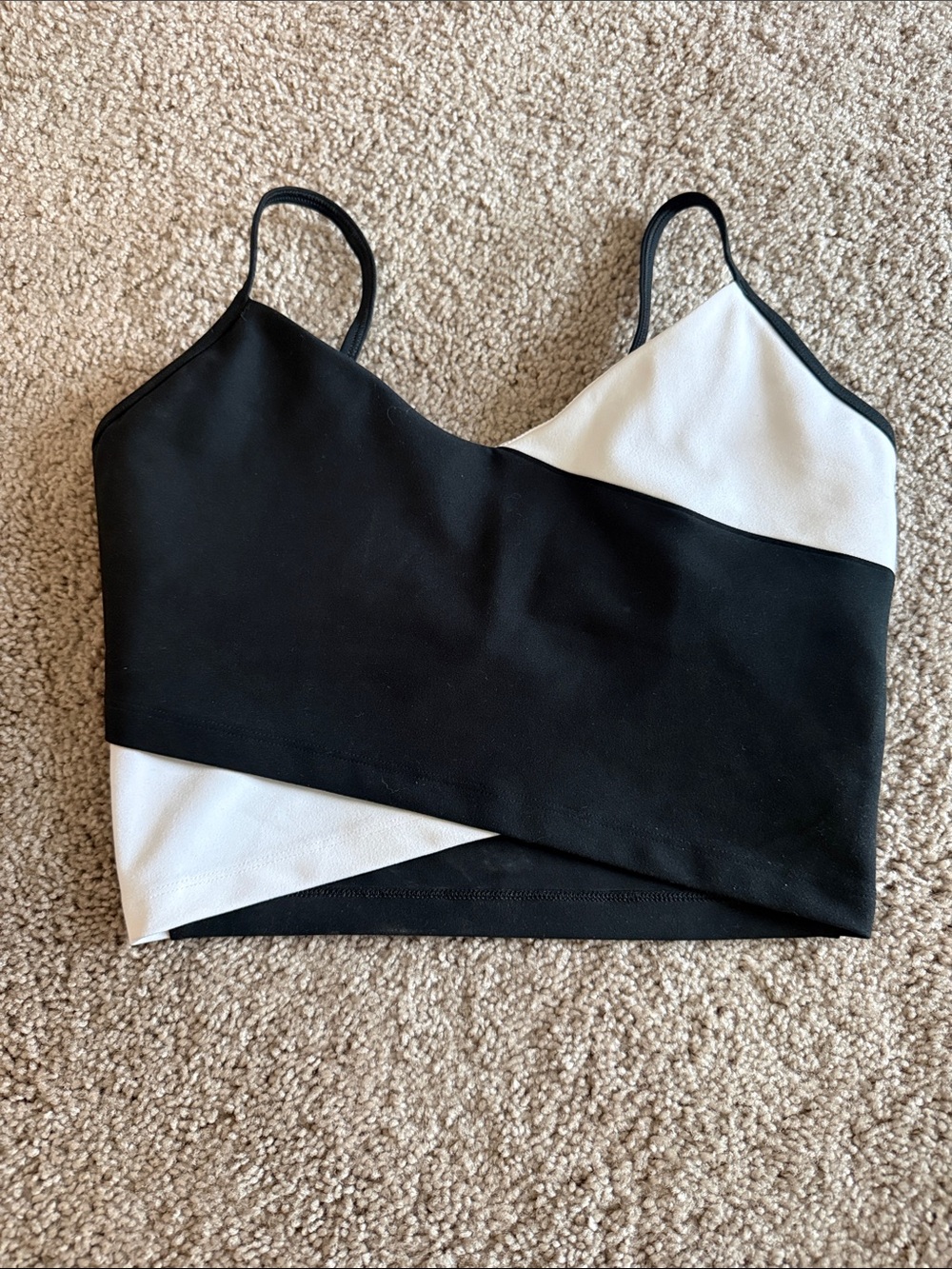 Colorblock Black & White Spaghetti-Strap Camisole